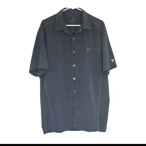 Kuhl Renegade Men's Short Sleeve Large Blue / Gray Tufflex  Button Down Shirt